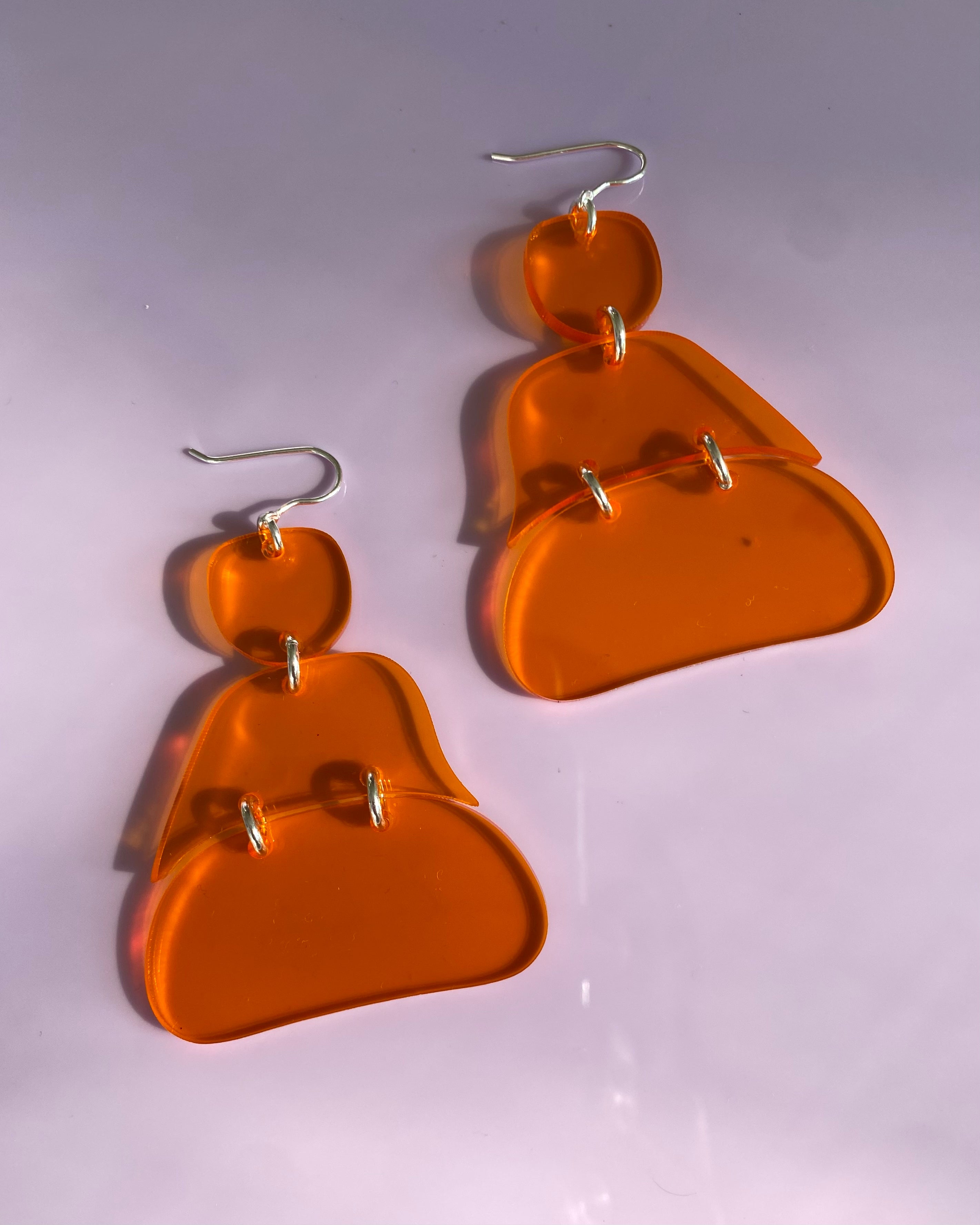 Reworked Plane Ovoid Earrings