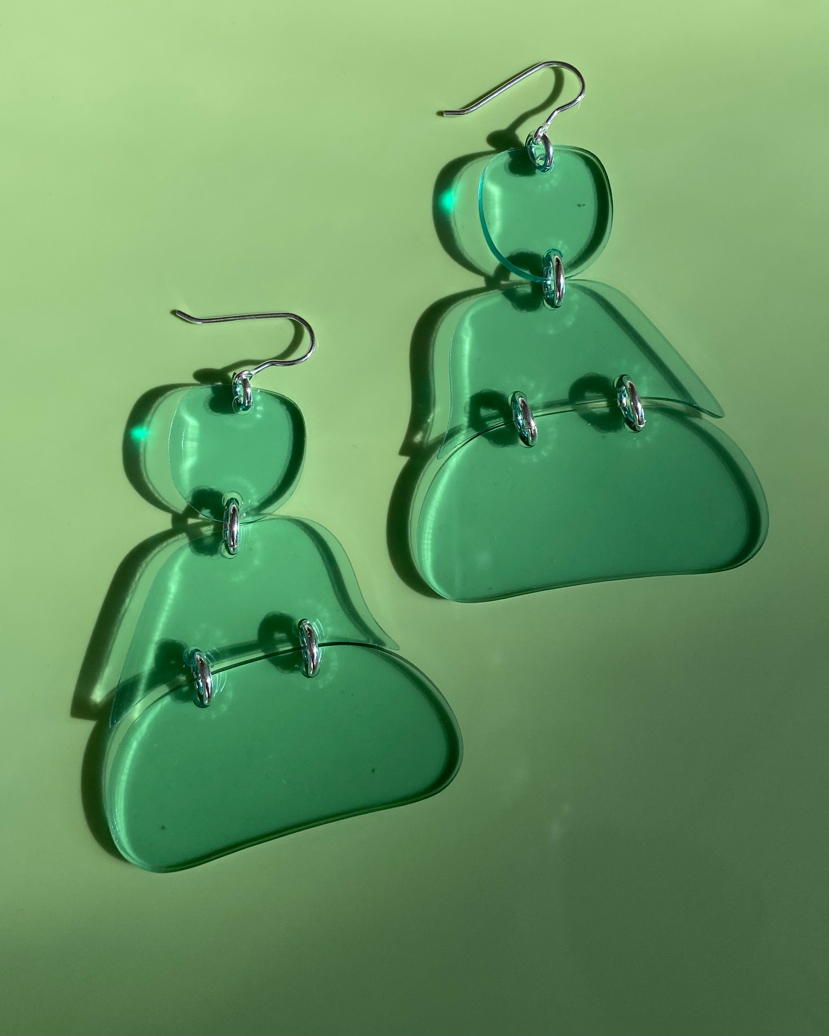 Reworked Plane Ovoid Earrings