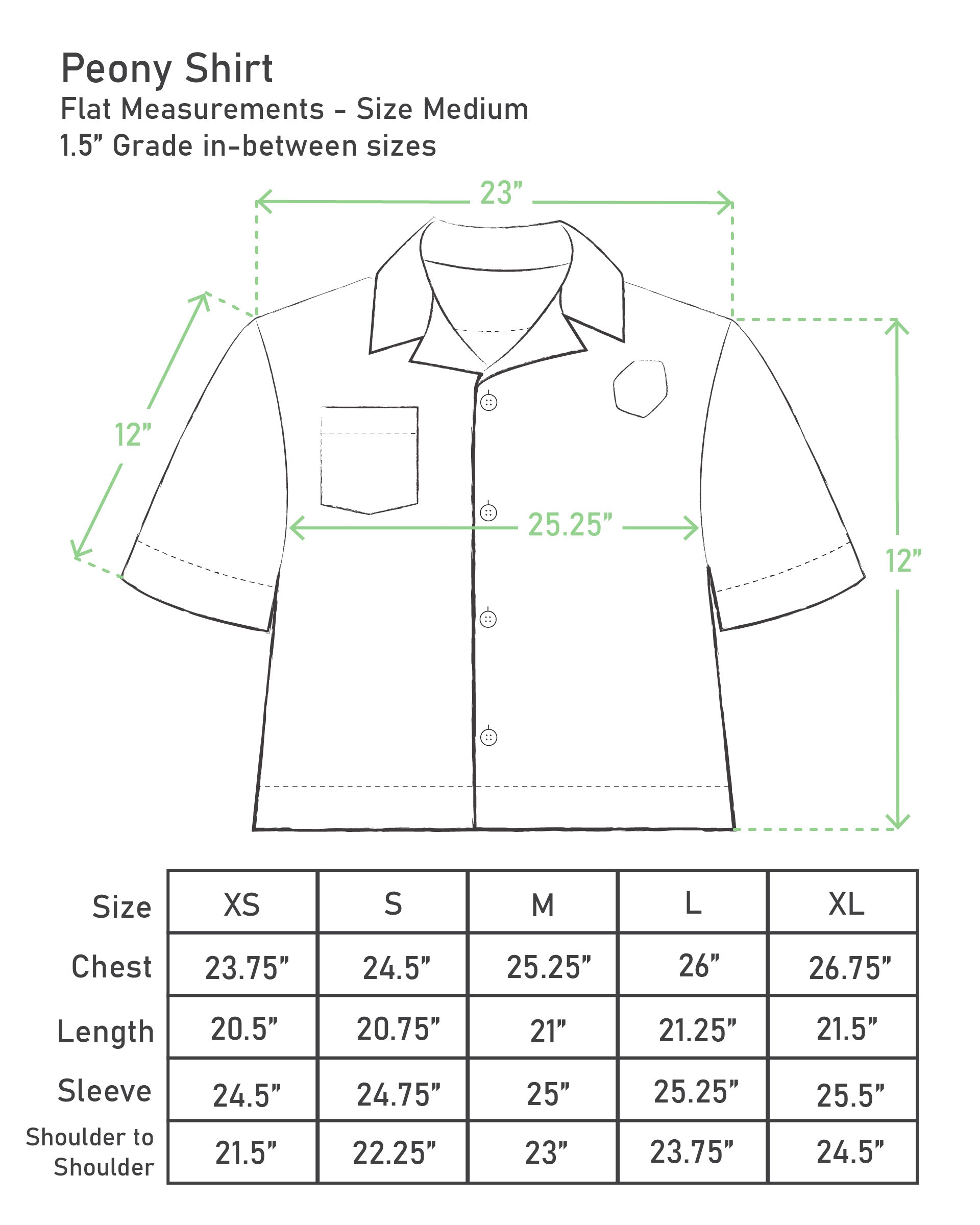 Peony Shirt - Mint